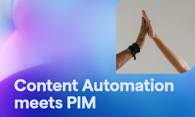 Blogartikel Content Automation trifft auf PIM. Zwei Hände hände klatschen sich ab.